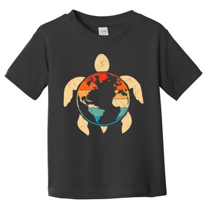 Earth Day Save Environment Cute Turtle Planet Protection Toddler T-Shirt