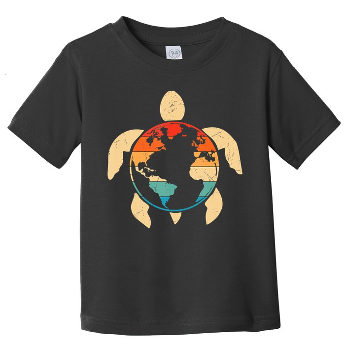 Earth Day Save Environment Cute Turtle Planet Protection Toddler T-Shirt