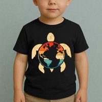 Earth Day Save Environment Cute Turtle Planet Protection Toddler T-Shirt