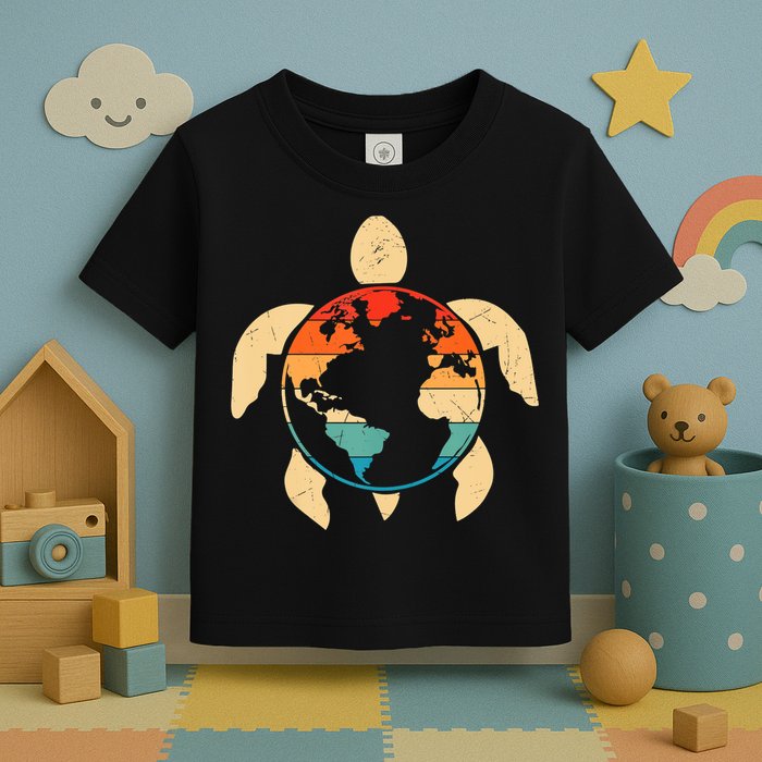 Earth Day Save Environment Cute Turtle Planet Protection Toddler T-Shirt