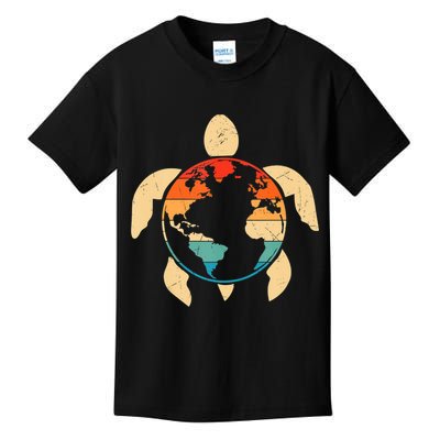 Earth Day Save Environment Cute Turtle Planet Protection Kids T-Shirt
