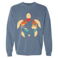 Earth Day Save Environment Cute Turtle Planet Protection Garment-Dyed Sweatshirt