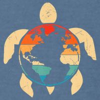 Earth Day Save Environment Cute Turtle Planet Protection Garment-Dyed Sweatshirt