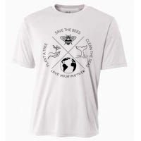 Earth Day Save The Bees Plant More Trees Clean The Seas Cooling Performance Crew T-Shirt