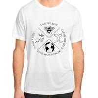 Earth Day Save The Bees Plant More Trees Clean The Seas Adult ChromaSoft Performance T-Shirt