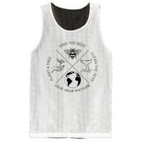 Earth Day Save The Bees Plant More Trees Clean The Seas Mesh Reversible Basketball Jersey Tank