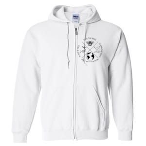 Earth Day Save The Bees Plant More Trees Clean The Seas Full Zip Hoodie