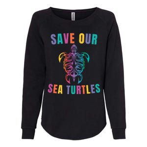 Earth Day, Save Our Sea Turtles, Sea Turtle Lover, Marine Life Womens California Wash Sweatshirt