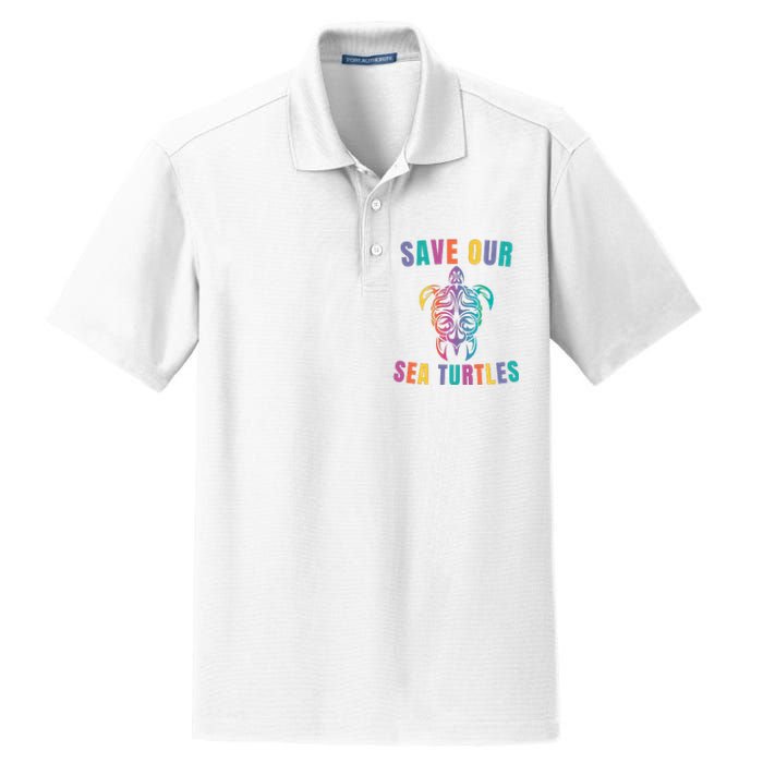 Earth Day, Save Our Sea Turtles, Sea Turtle Lover, Marine Life Dry Zone Grid Polo