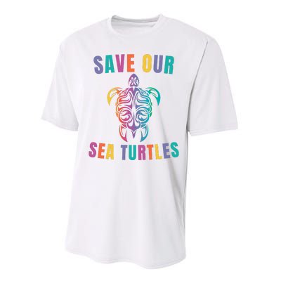 Earth Day, Save Our Sea Turtles, Sea Turtle Lover, Marine Life Performance Sprint T-Shirt