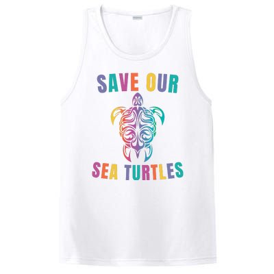 Earth Day, Save Our Sea Turtles, Sea Turtle Lover, Marine Life PosiCharge Competitor Tank