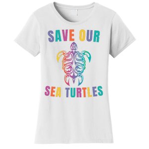 Earth Day, Save Our Sea Turtles, Sea Turtle Lover, Marine Life Women's T-Shirt