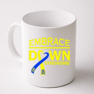 Embrace Down Syndrome Awareness Ribbon Gift Coffee Mug