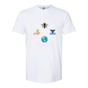 Earth Day Save The Bees Plant More Trees Clean The Seas Great Gift Softstyle CVC T-Shirt