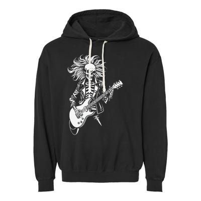 Edgy Dynamic Skeleton Garment-Dyed Fleece Hoodie