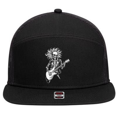 Edgy Dynamic Skeleton 7 Panel Mesh Trucker Snapback Hat