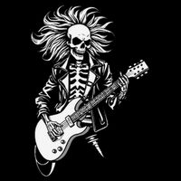 Edgy Dynamic Skeleton Poster