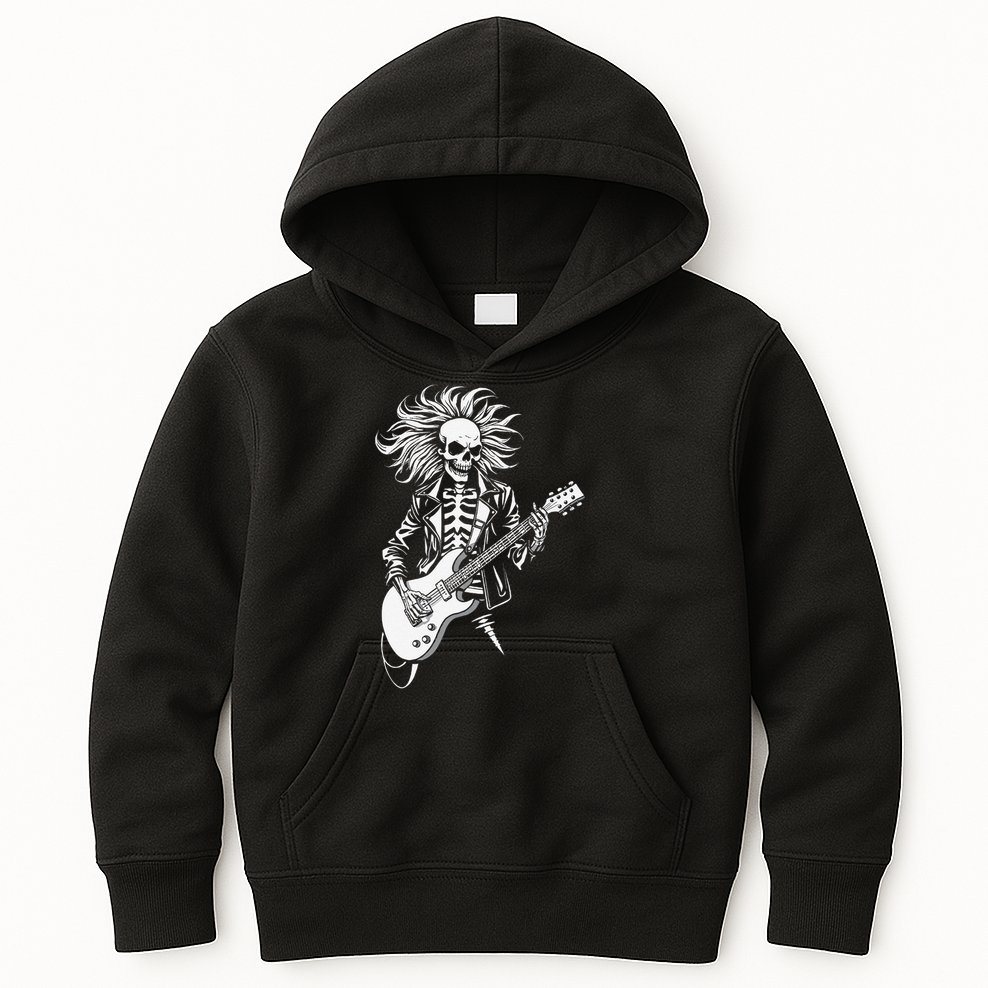 Edgy Dynamic Skeleton Kids Hoodie