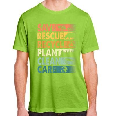 Earth Day Save Bees Rescue Animals Recycle Plastics Adult ChromaSoft Performance T-Shirt