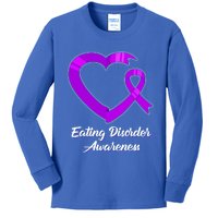 Eating Disorder Survivor Proud Awareness Warrior Meaningful Gift Kids Long Sleeve Shirt