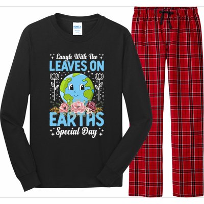 Earth Day Special Laugh With The Leaves On Long Sleeve Pajama Set