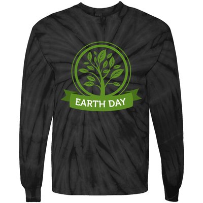 Earth Day Tree Tie-Dye Long Sleeve Shirt