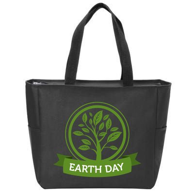 Earth Day Tree Zip Tote Bag