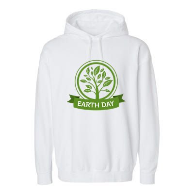 Earth Day Tree Garment-Dyed Fleece Hoodie