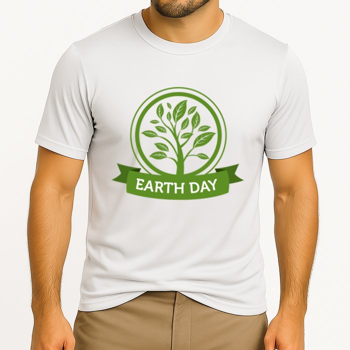 Earth Day Tree Cooling Performance Crew T-Shirt