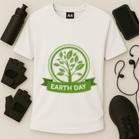 Earth Day Tree Cooling Performance Crew T-Shirt