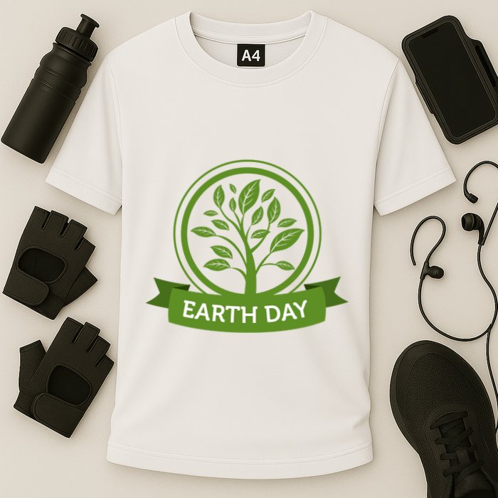 Earth Day Tree Cooling Performance Crew T-Shirt