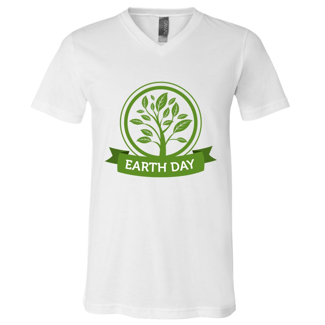 Earth Day Tree V-Neck T-Shirt