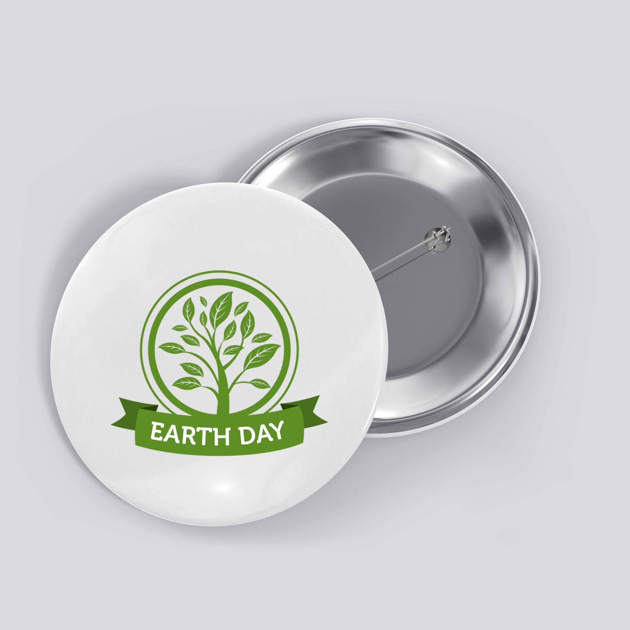 Earth Day Tree Button