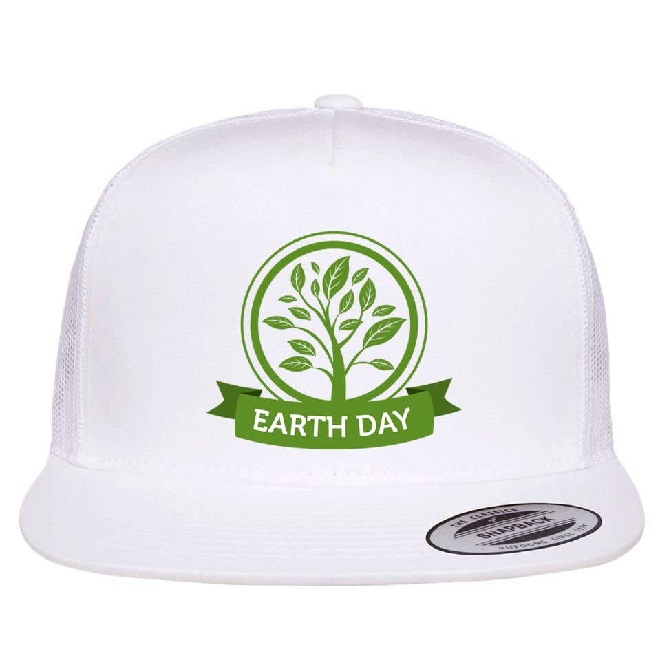 Earth Day Tree Flat Bill Trucker Hat