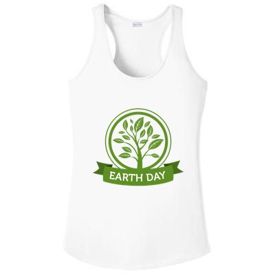 Earth Day Tree Ladies PosiCharge Competitor Racerback Tank