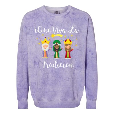 Epiphany Day Three Wise Los Reyes Magos Dia De Reyes Meaningful Gift Colorblast Crewneck Sweatshirt