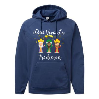 Epiphany Day Three Wise Los Reyes Magos Dia De Reyes Meaningful Gift Performance Fleece Hoodie