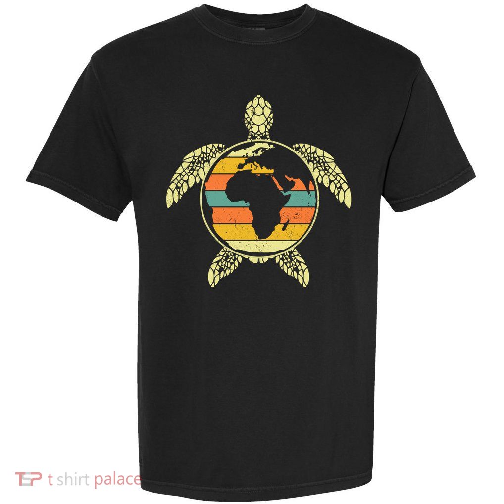 Earth Day Turtle Retro Garment-Dyed Heavyweight T-Shirt