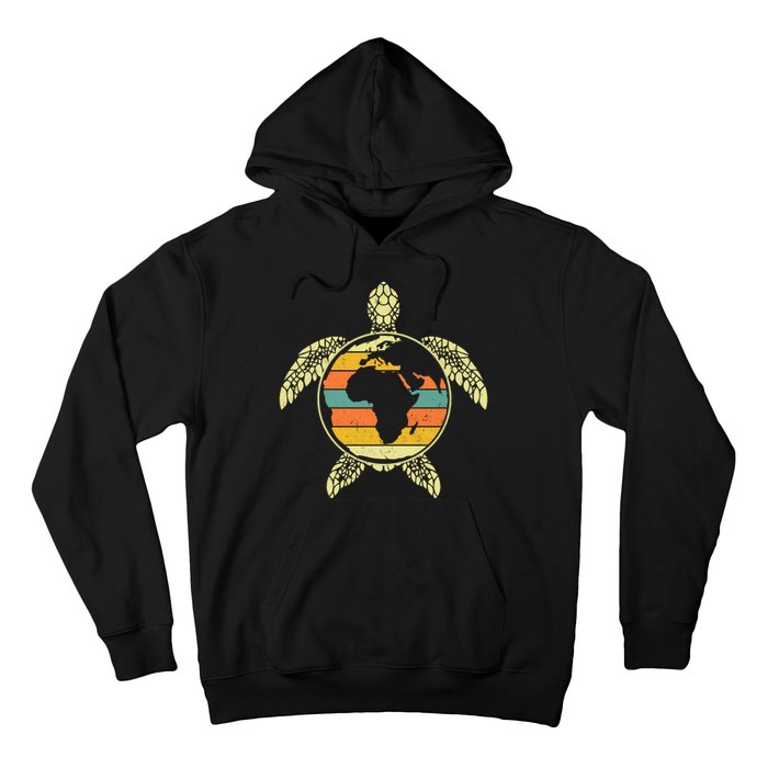 Earth Day Turtle Retro Hoodie