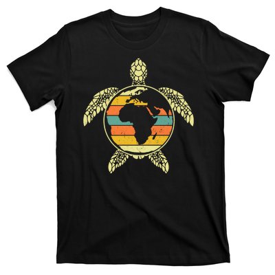 Earth Day Turtle Retro T-Shirt