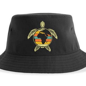 Earth Day Turtle Retro Sustainable Bucket Hat