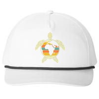 Earth Day Turtle Retro Snapback Five-Panel Rope Hat