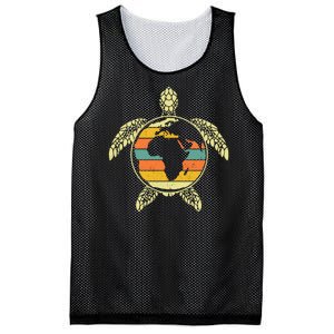 Earth Day Turtle Retro Mesh Reversible Basketball Jersey Tank