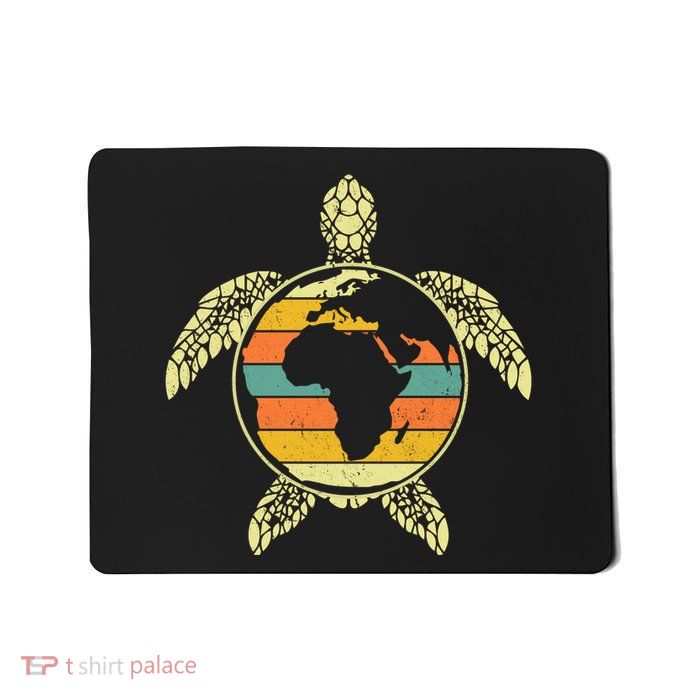 Earth Day Turtle Retro Mousepad