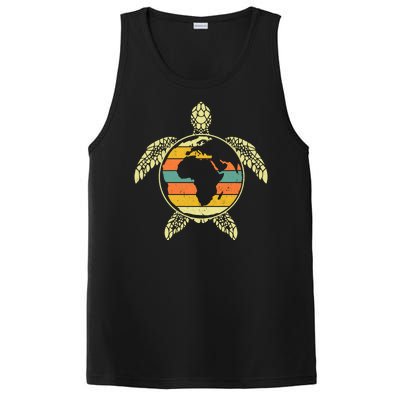 Earth Day Turtle Retro PosiCharge Competitor Tank