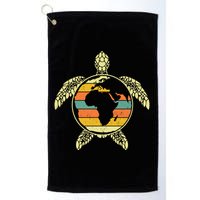 Earth Day Turtle Retro Golf Towel