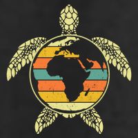 Earth Day Turtle Retro Golf Towel