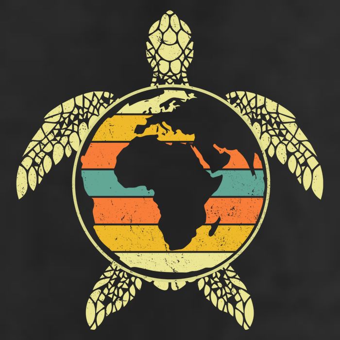 Earth Day Turtle Retro Golf Towel