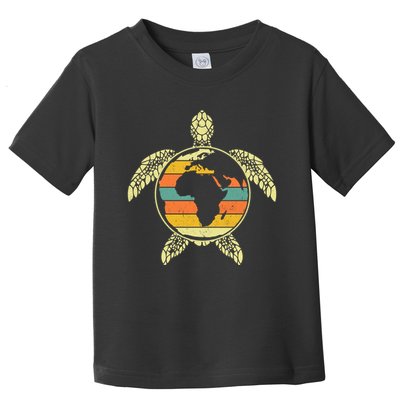 Earth Day Turtle Retro Toddler T-Shirt