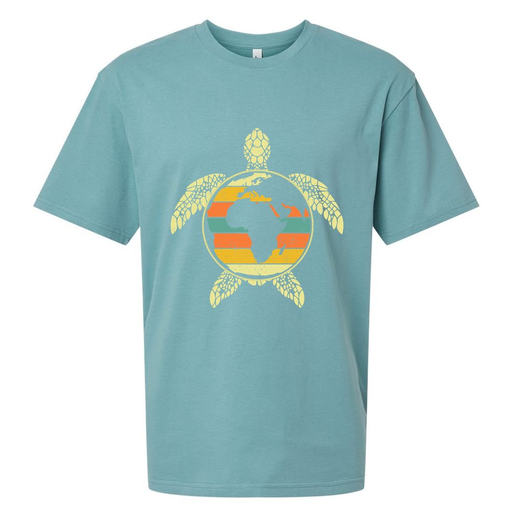Earth Day Turtle Retro Sueded Cloud Jersey T-Shirt